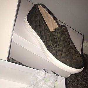 Olive green Steve Madden slip ons
